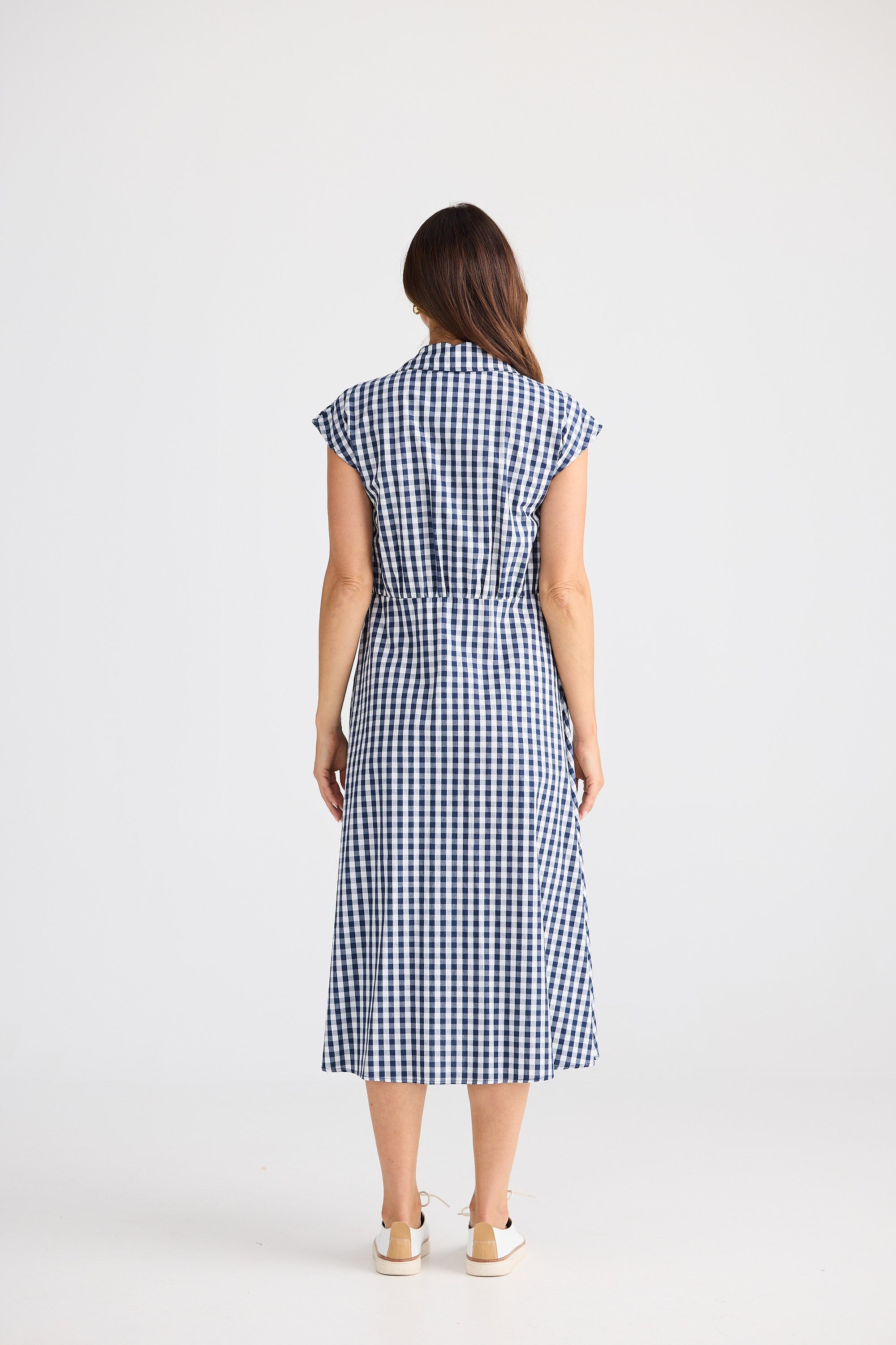 Musings Dress - Navy Gingham